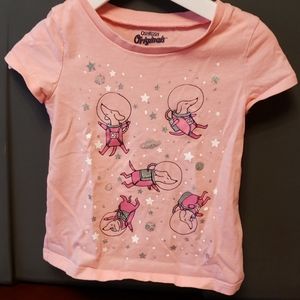 Girl's shirt. Dogs in space.